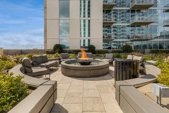Allure Hermann Park |Recreation Deck with Firepit
